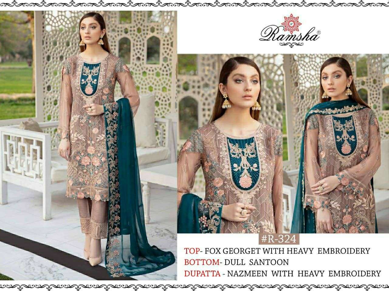 RAMSHA R-324 DESIGNER GEORGETTE SUIT 