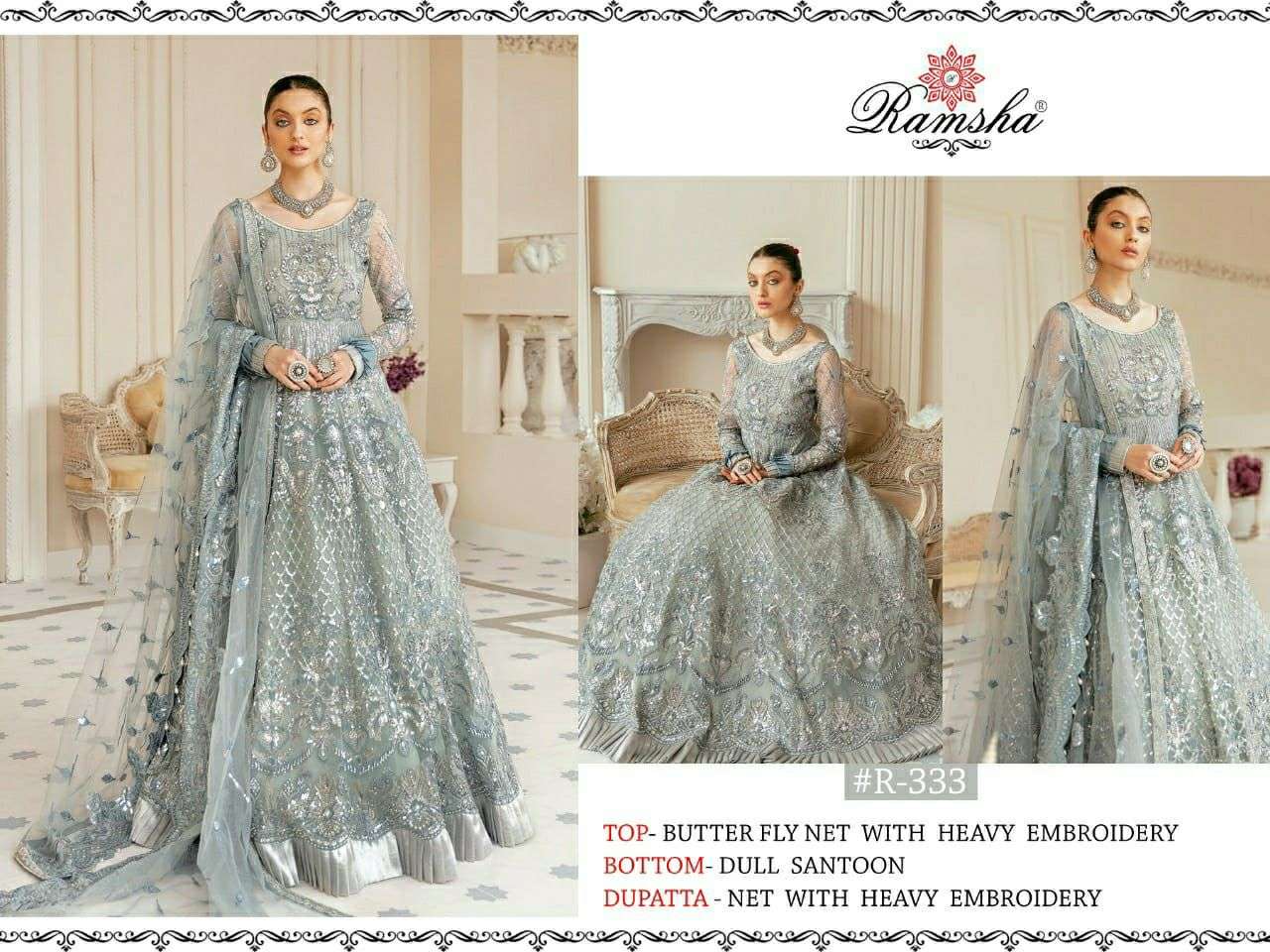 RAMSHA R-333 DESIGNER NET KALI SUIT 