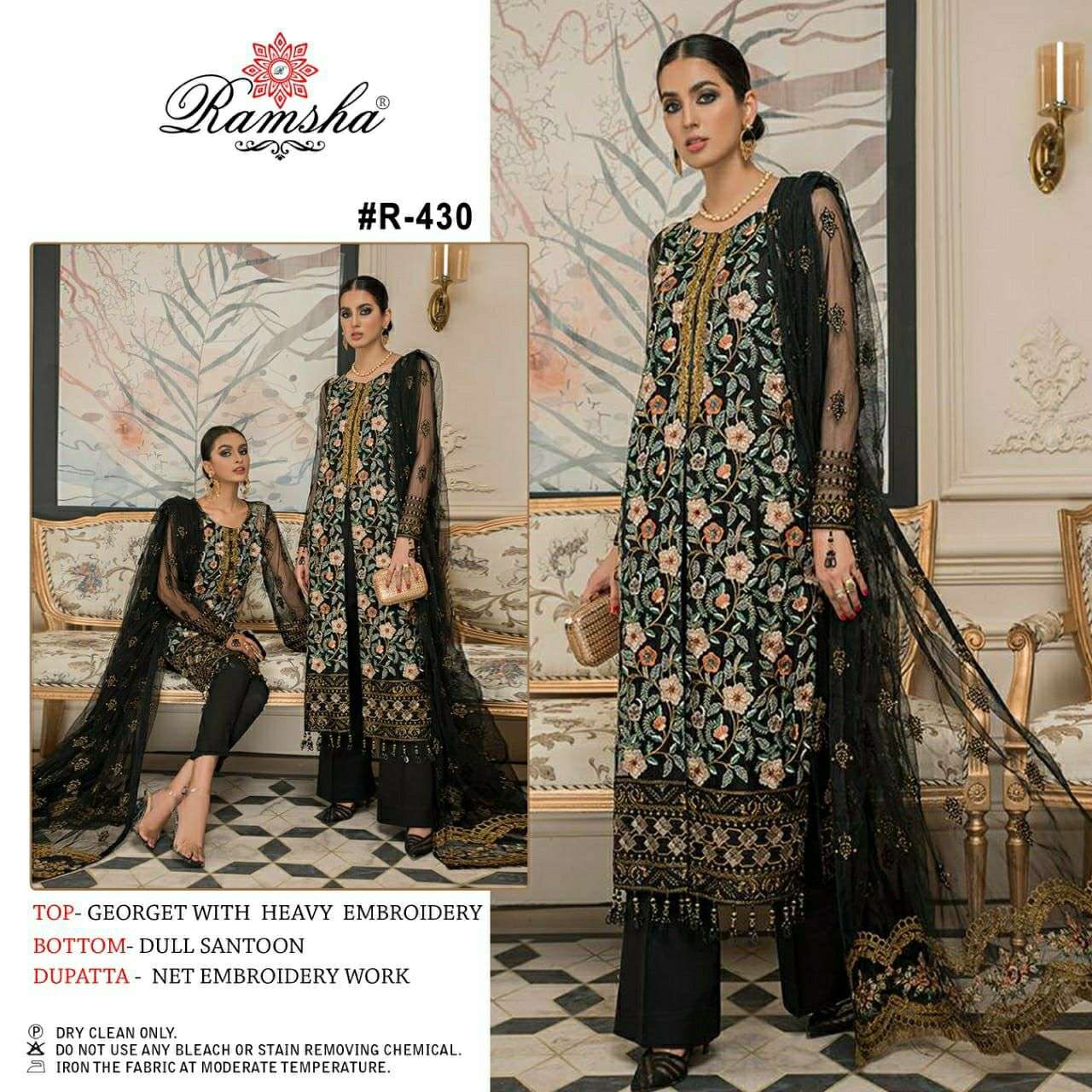 RAMSHA R-430 DESIGNER GEORGETTE SUIT 