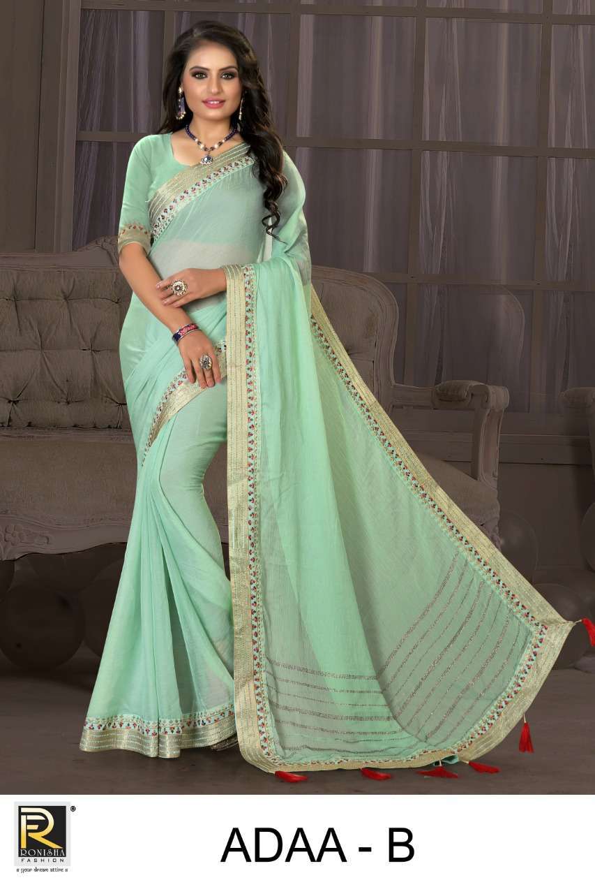 ranjna saree adaa chiffon traditional wear saree collection