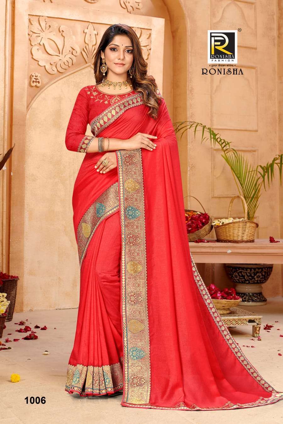 ranjna saree Captain series 1001-1008 vichitra silk saree