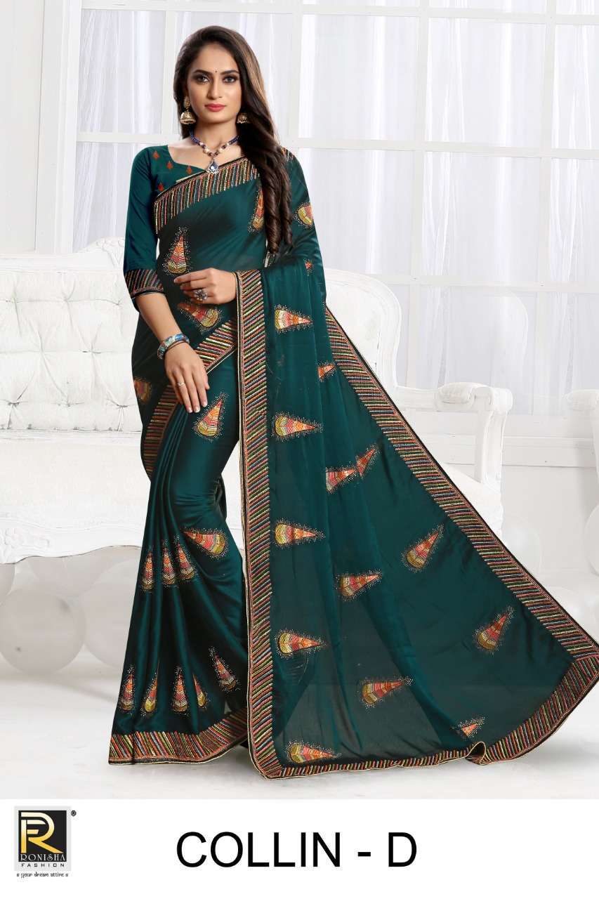 ranjna saree Collin black rangoli saree collection 