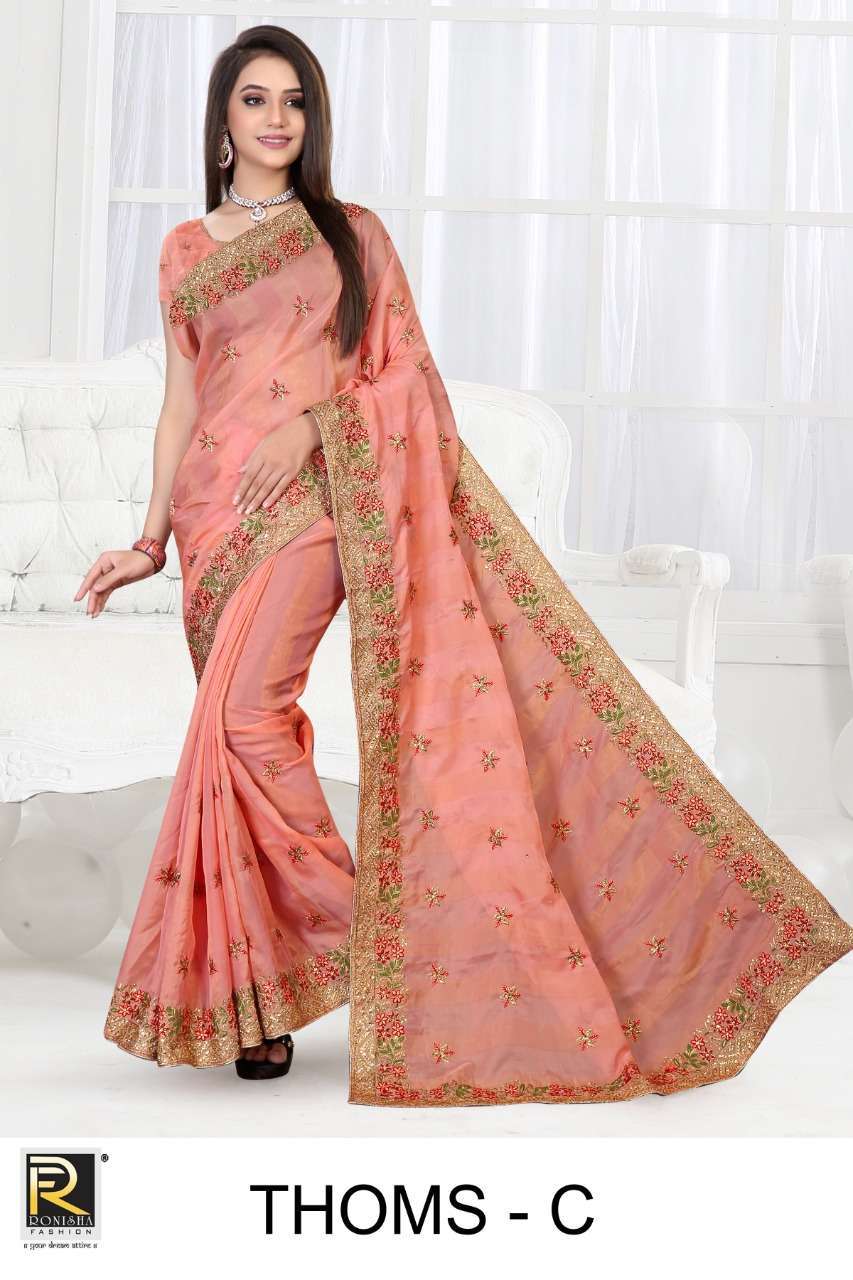 ranjna saree thoms organza silk beautiful collection saree