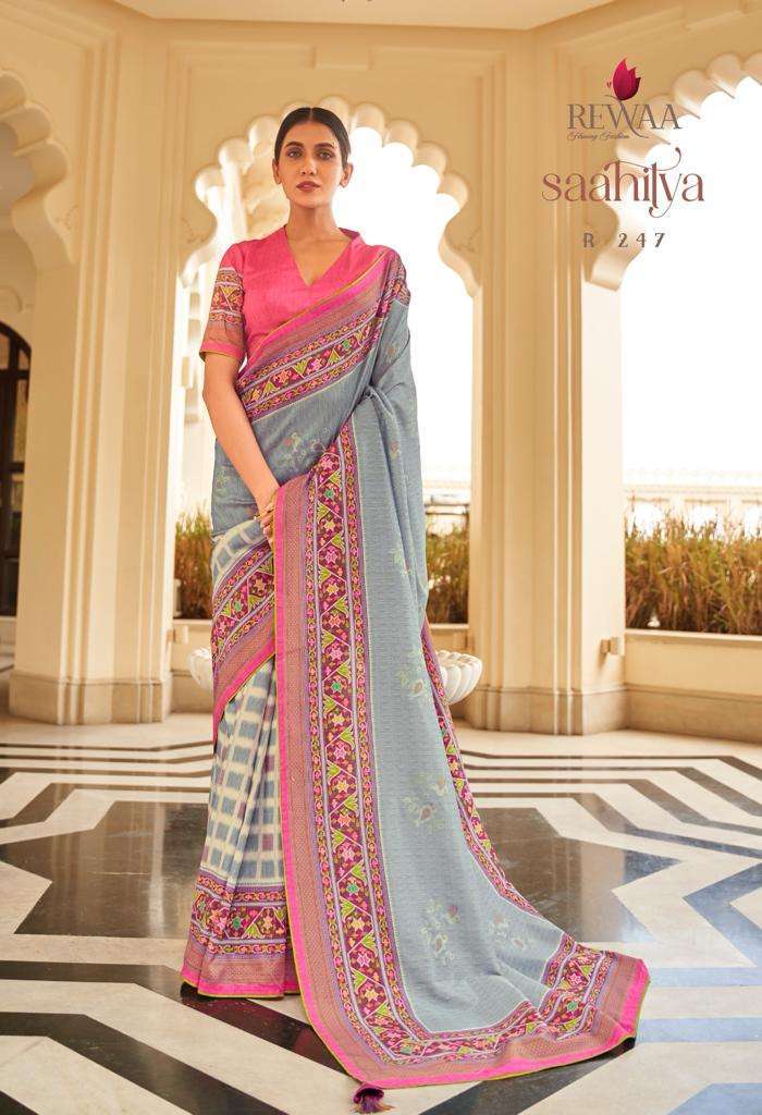 rewaa saahilya series 239-247 silk fabrics saree