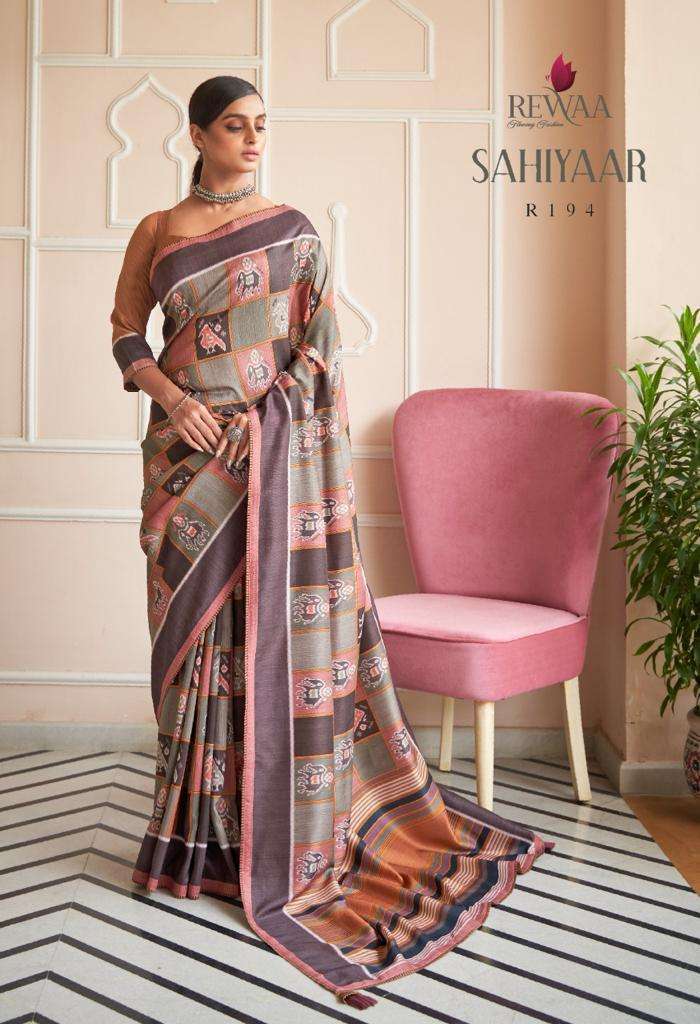 rewaa sahiyaar series 194-202 silk fabrics saree