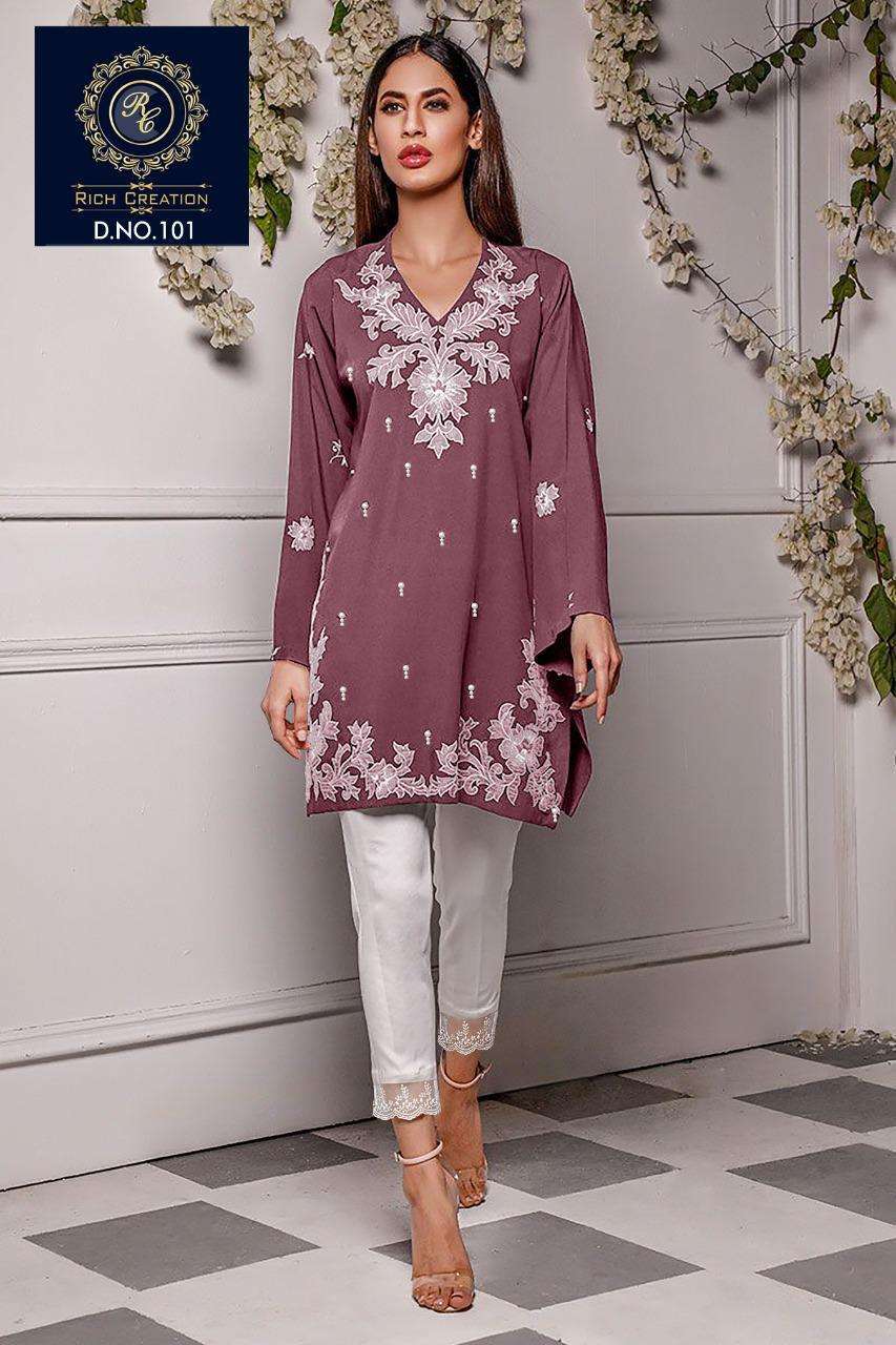 rich creation lpc 101 pure georgette Luxury Tunic 