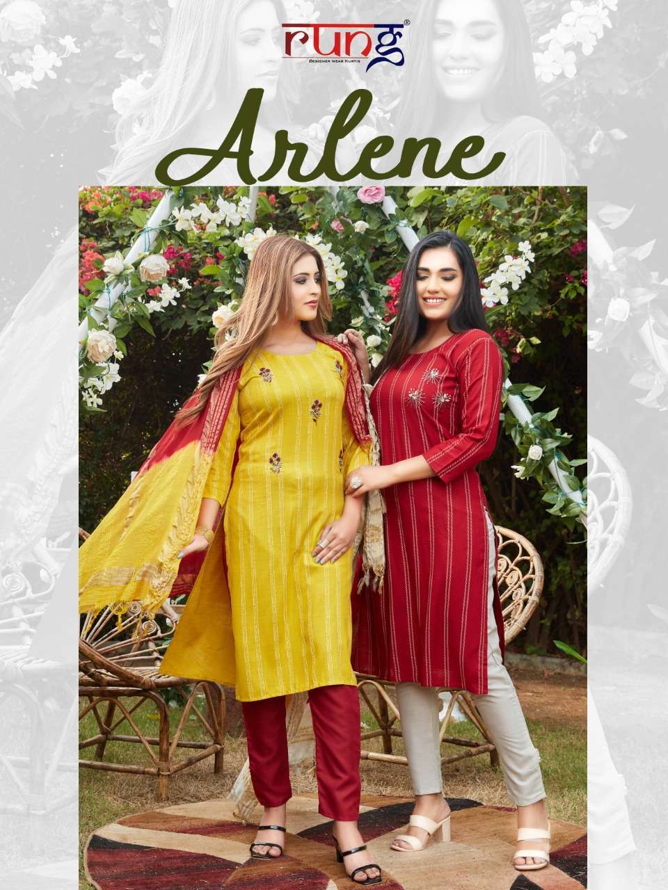 rung arlene series 1001-1008 heavy lining rayon readymade suit 