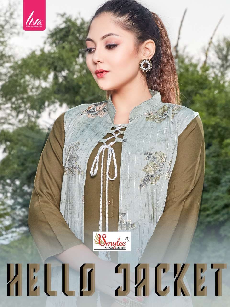 rung hello jacket series 1001-1008 heavy 14 kg liva rayon kurti 