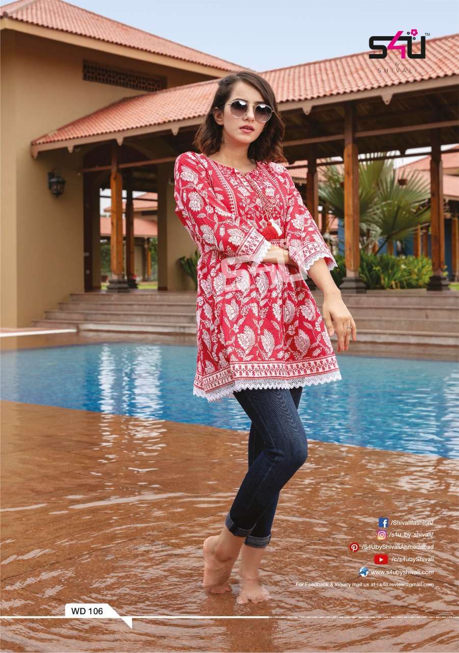 s4u 272 design combo set of short kurtis beautiful collection