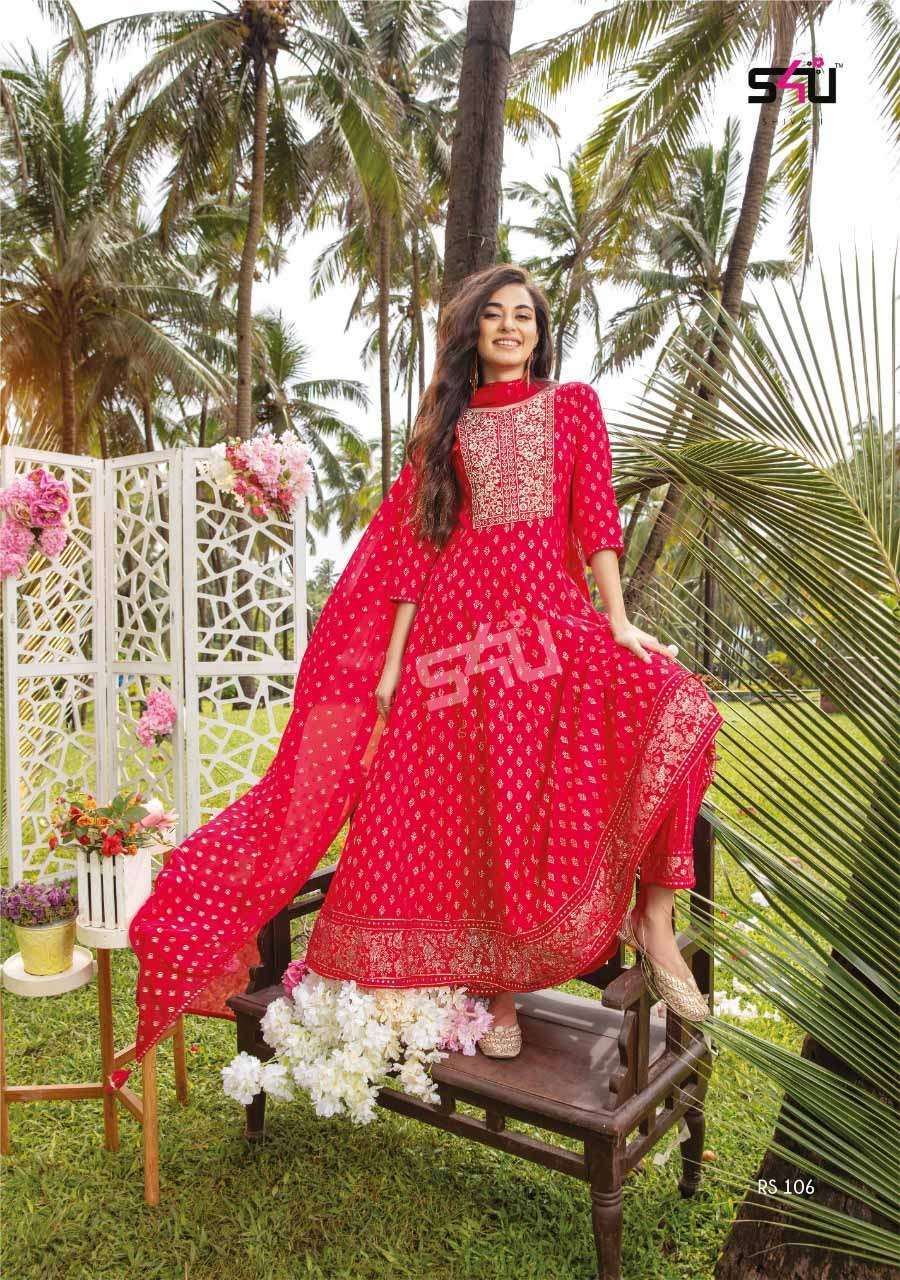 s4u 636 design combo set readymade top with bottom and dupatta