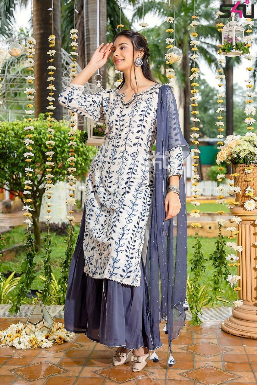 s4u 664 design combo set of top with bottom and dupatta