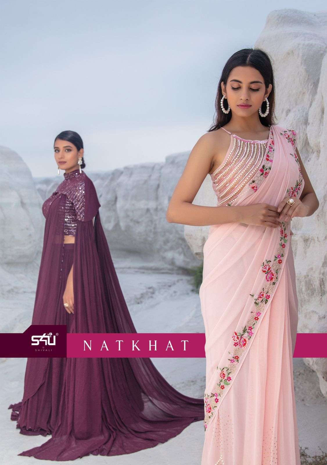 s4u natkhat vol 2 series 101-105 georgette ready to wear saree