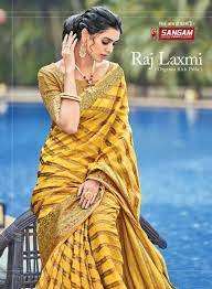 sangam prints rajlaxmi series 1295-1300 organza zari weaving saree