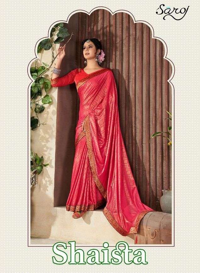 saroj shaista series 1001-1008 Lycra with Foil Print saree