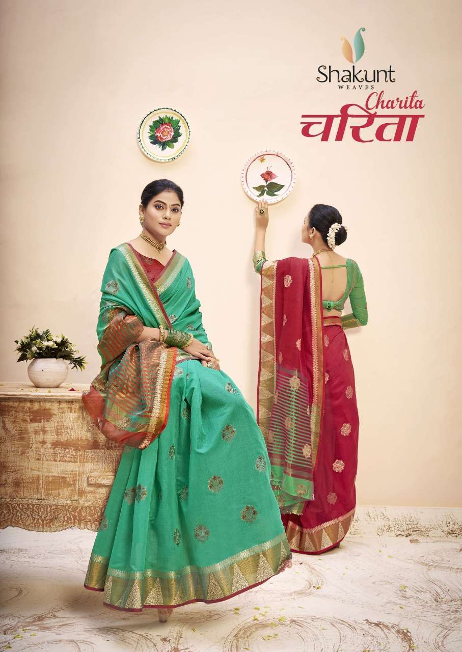 Shakunt charita series 30391-30396 cotton weaving saree
