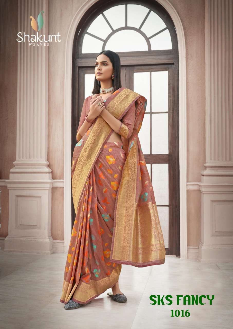 shakunt sks fancy 1016 series 29821-29828 art silk saree