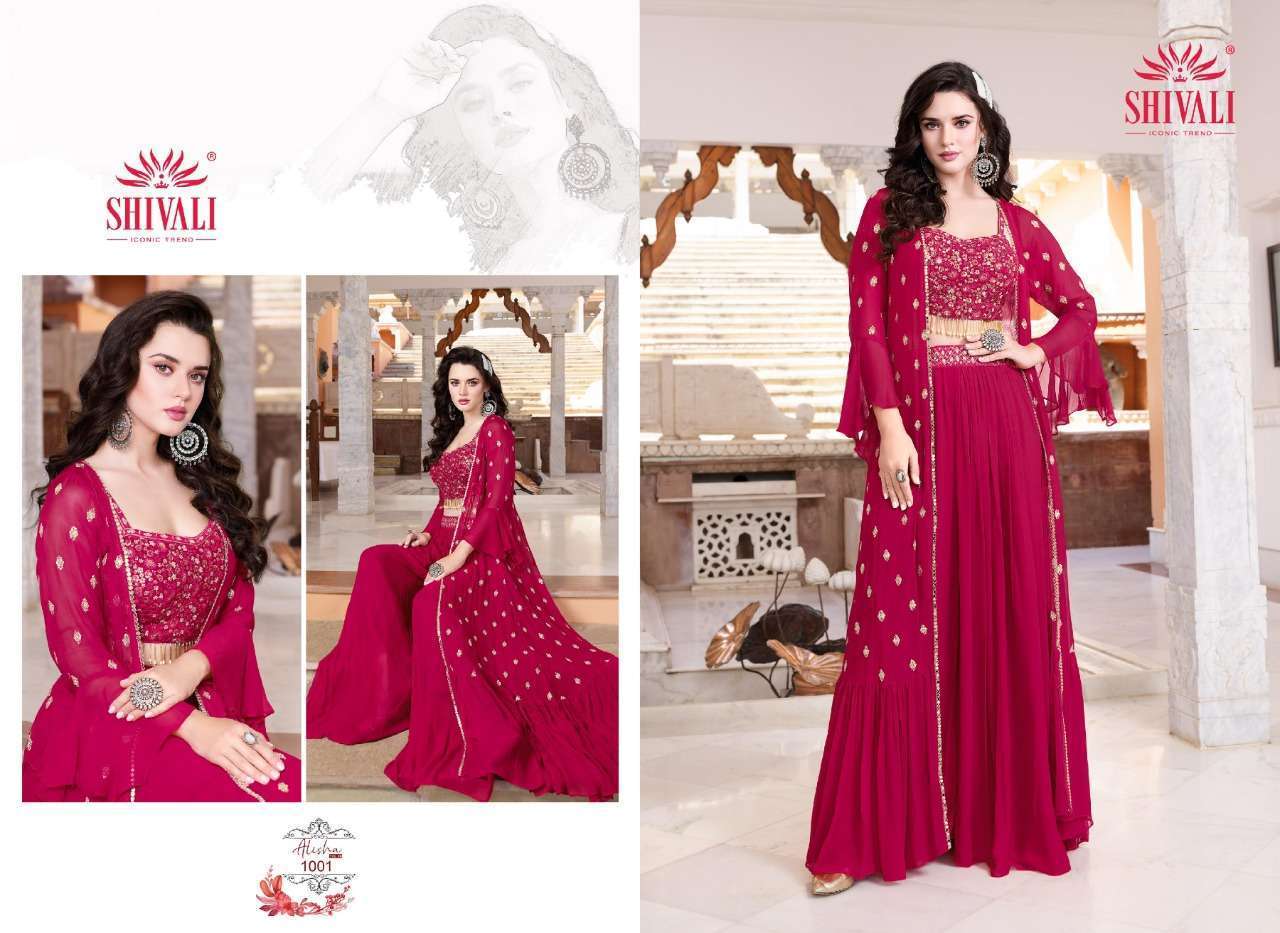 shivali alisha vol 10 series 1001-1006 fancy crop top with jacket 