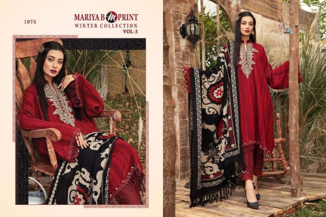 Shree fab mariya 1973 designer pashmina suit 