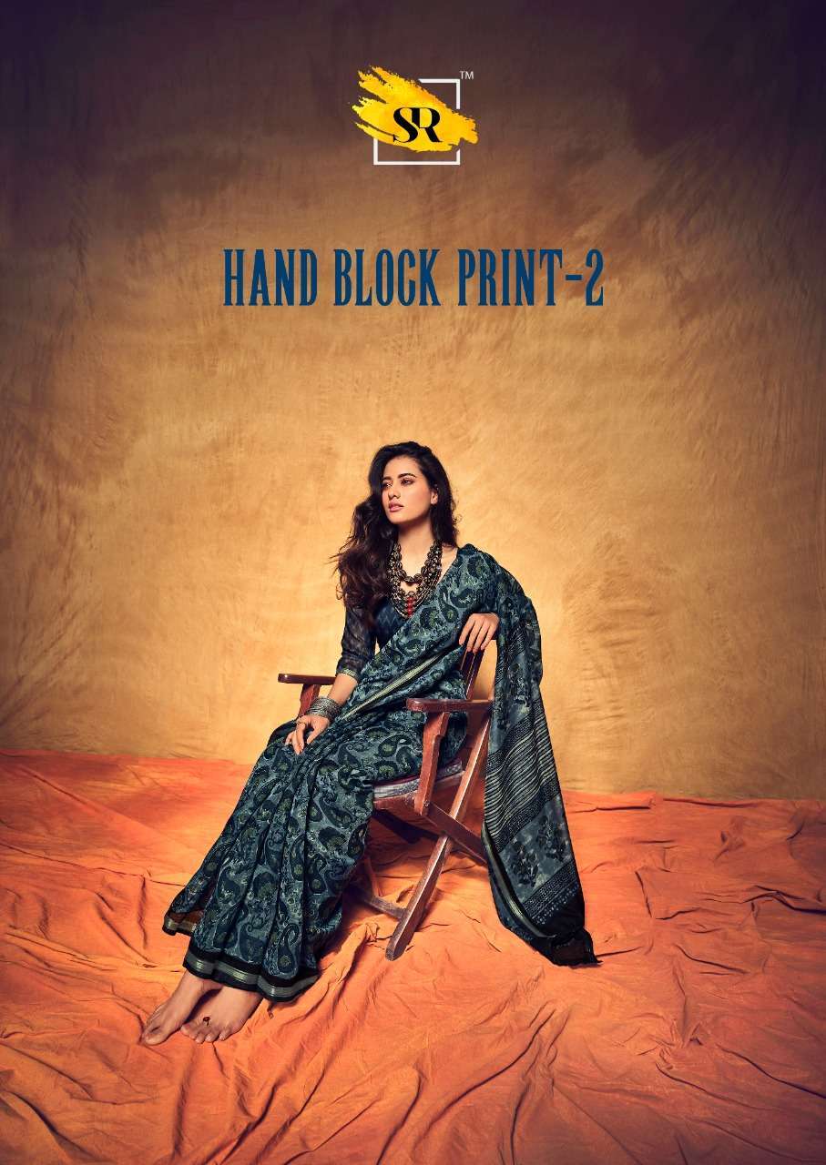 sr hand block print vol 2 series 11-20 mul mul cotton saree