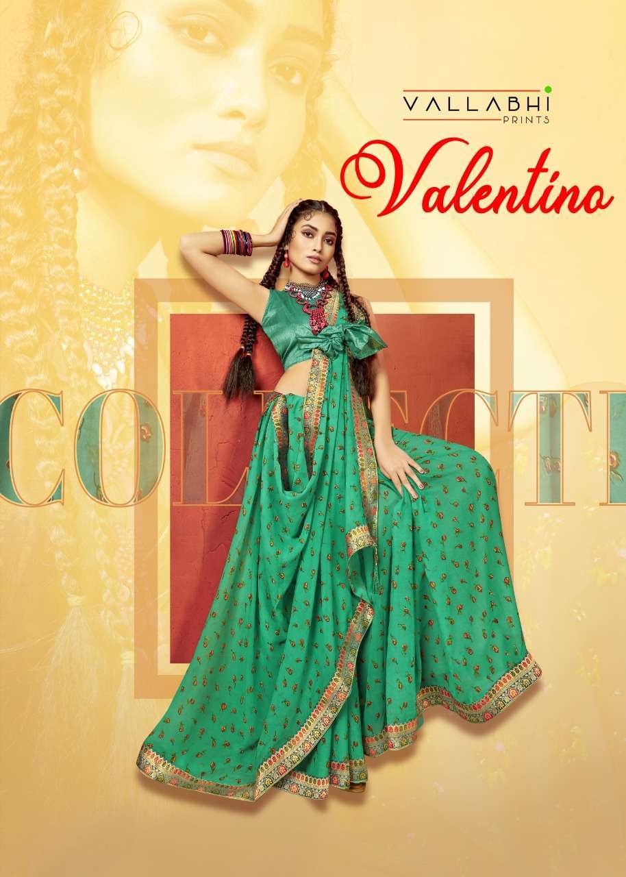 vallabhi prints valentino series 12361-12368 georgette print saree