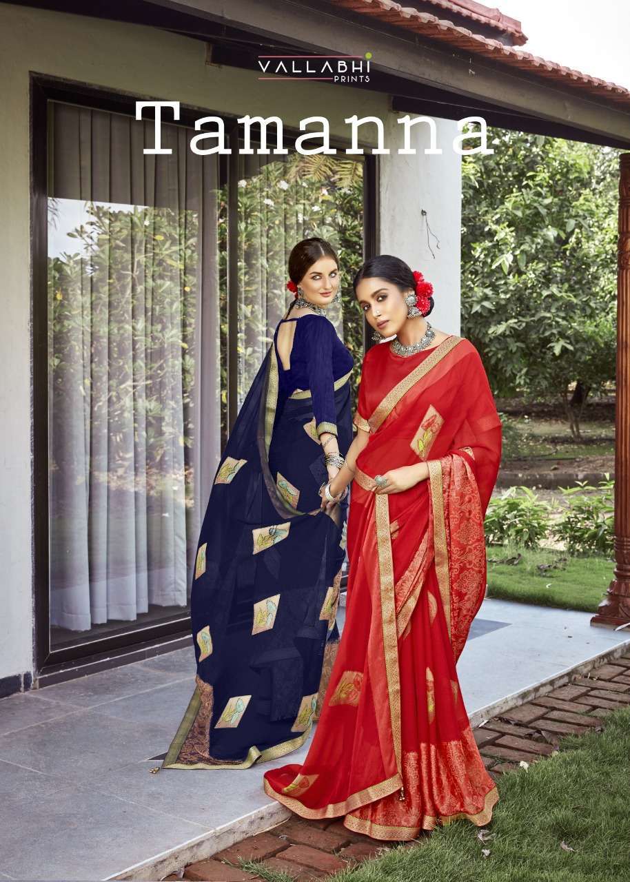 vallabhi tamanna series 12661-12668 brasso print saree