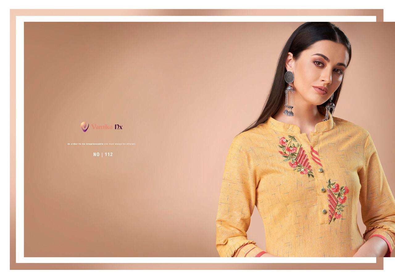 Vamika Nx Rosy Vol 2 series 107-112 premium cotton kurti 