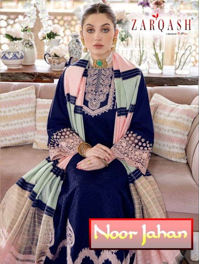 Zarqash Noor Jahan Z-2076 Lawn Cotton Heavy Embroidery suit