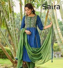 100 MILES SAIRA COTTON WORK READYMADE FANCY SALWAR KAMEEZ