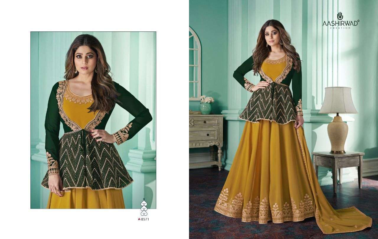 AASHIRWAD ANIKA DESIGNET REAL GEORGETTE SUIT 