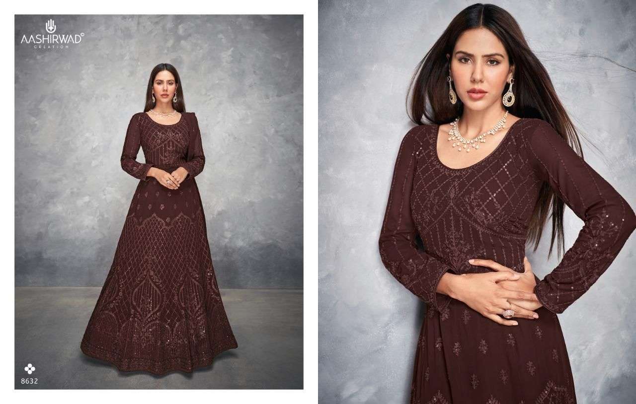 AASHIRWAD CREATION ANAMIKA X SONAM BAJWA DESIGNER REAL GEORGETTE SUIT 