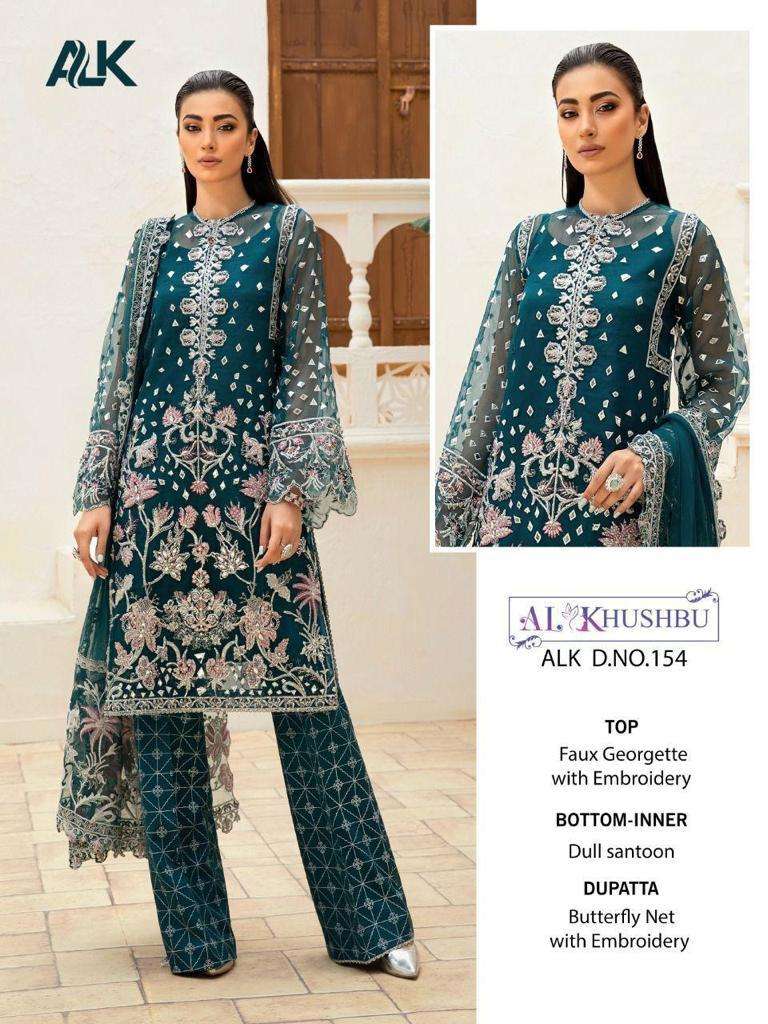 AL KHUSHBU ALk 154 DESIGNER GEORGETTE SUIT 