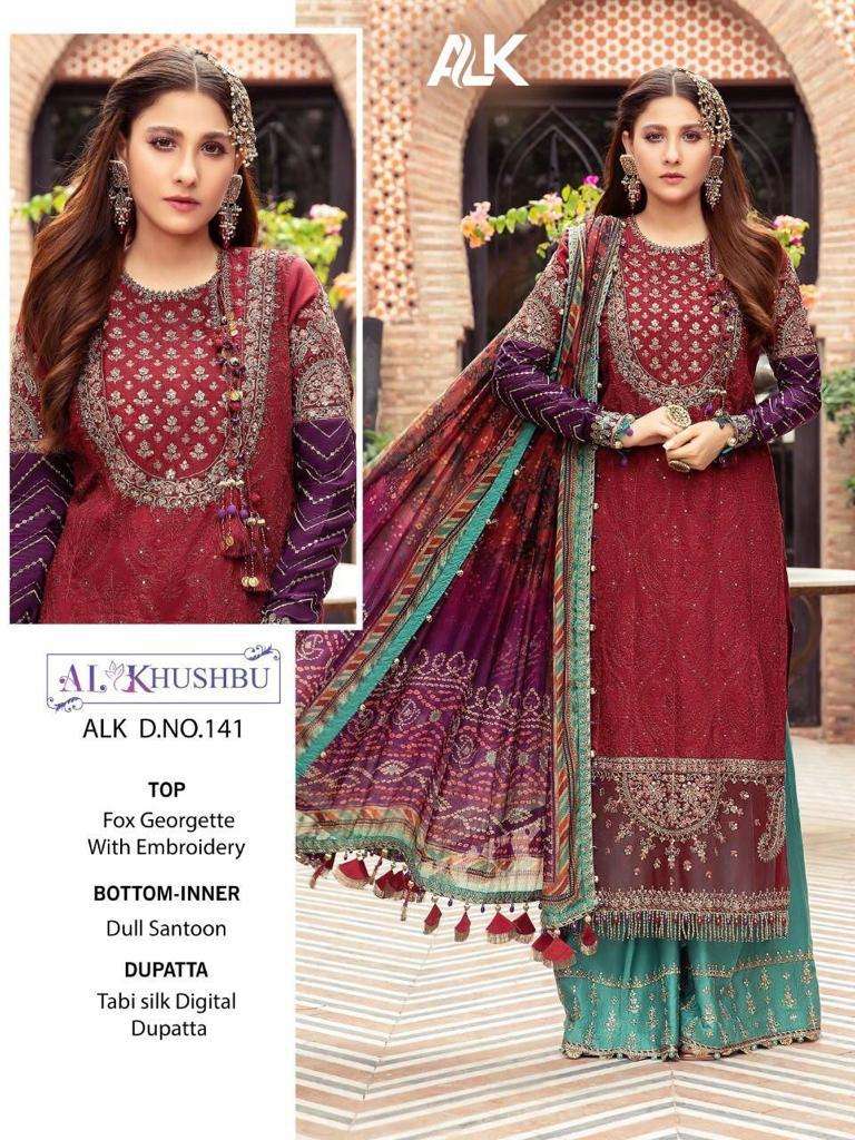 AL KHUSHBU ALK D NO 141 DESIGNER GEORGETTE SUIT 