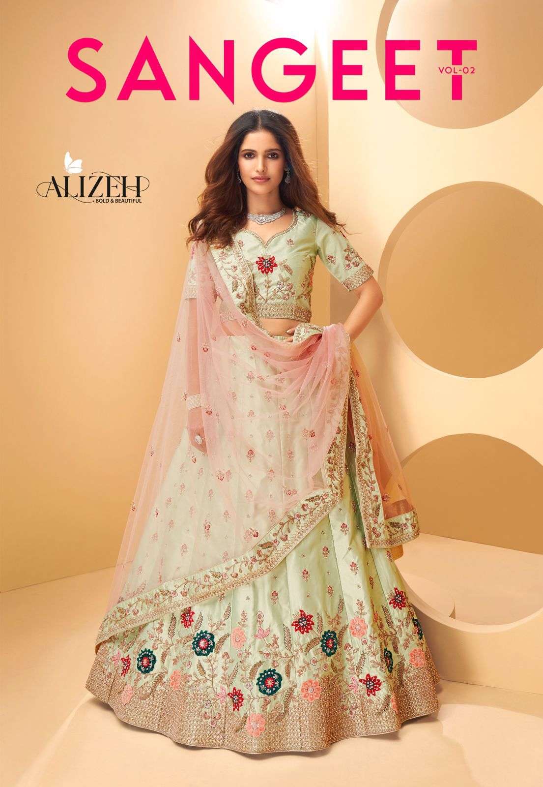 ALIZEH OFFICIAL SANGEET VOL-2 DESIGNER FANCY LEHENGA 