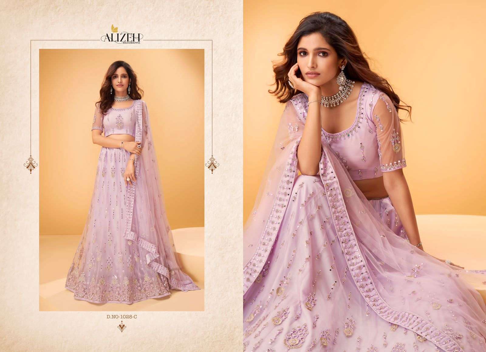 ALIZEH SPARKLE VOL-1 DESIGNER FANCY LEHENGA 