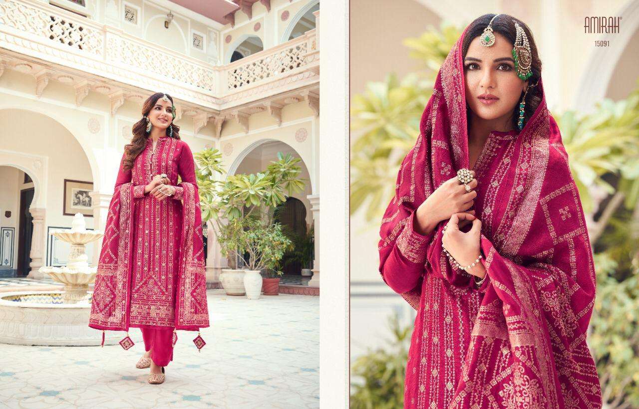 AMIRAH MAARIYAH DESIGNER PURE VISCOSE DOLA JACQUARD SUIT 