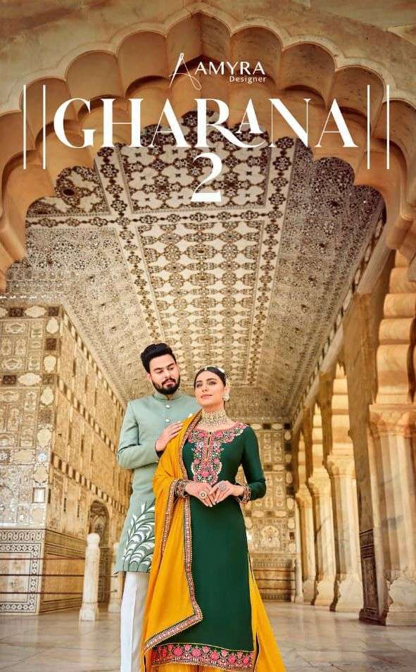 amyra designer gharana vol 2 series 2506-2509 pure heavy viscose suit 