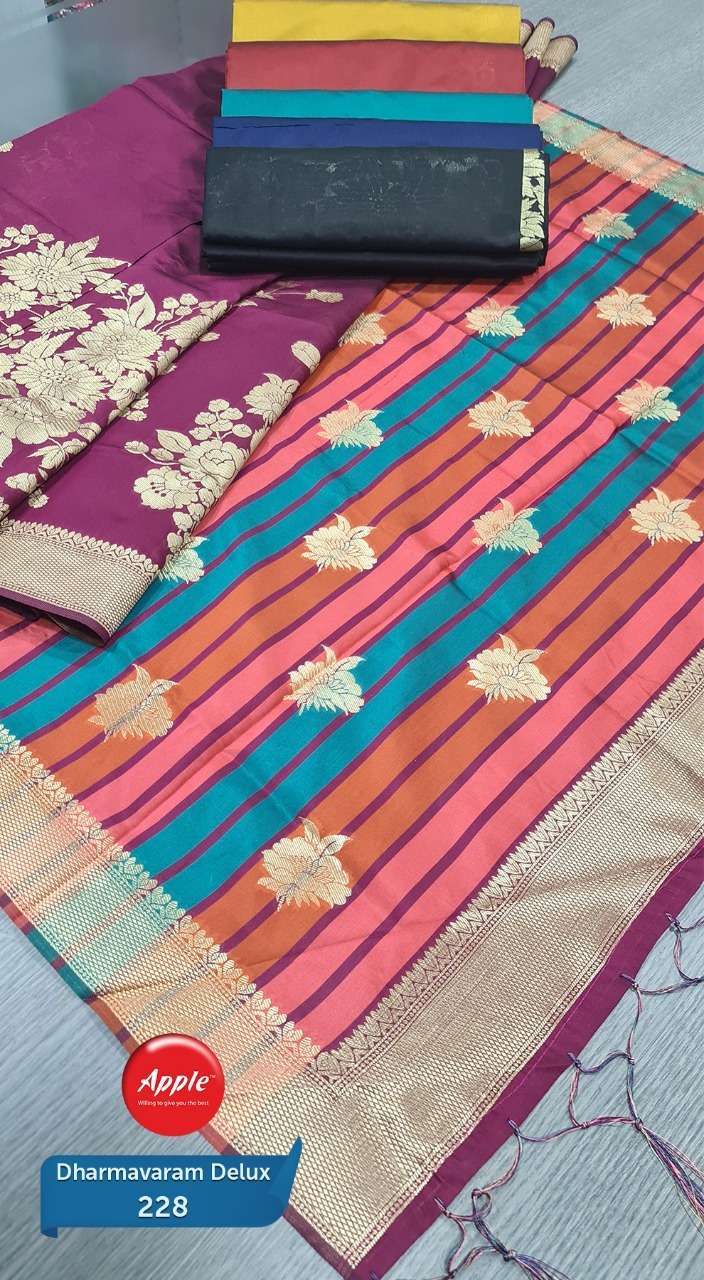 Apple sarees dharmavaram delux weaving banarasi saree