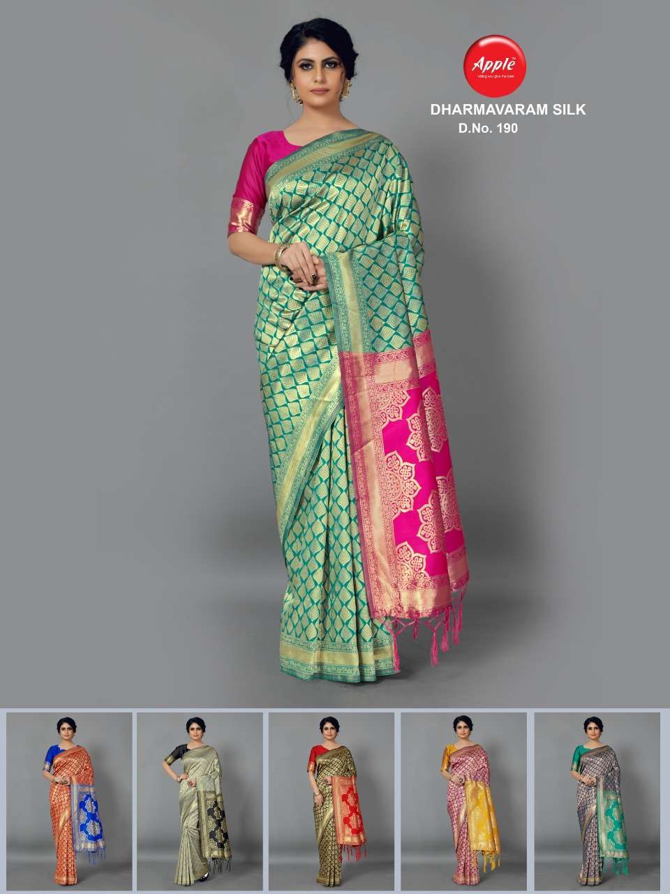 apple sarees Dharmavarm Silk cotton silk saree