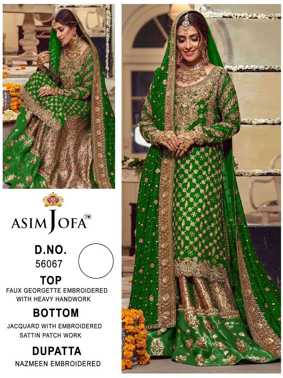 ASIM JOFA 56067 DESIGNER FAUX GEORGETTE SUITs