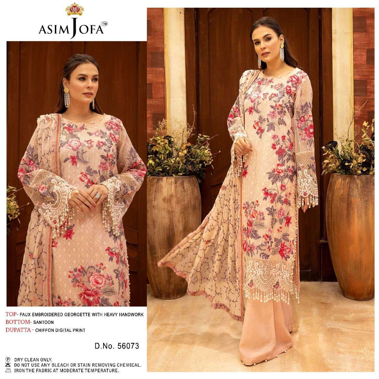 ASIM JOFA 56073 DESIGNER GEORGETTE SUIT 