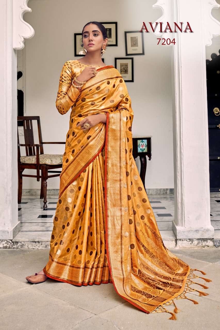 AVIANA SILK DESIGNER SOFT GHICCHAA SILK SAREE 