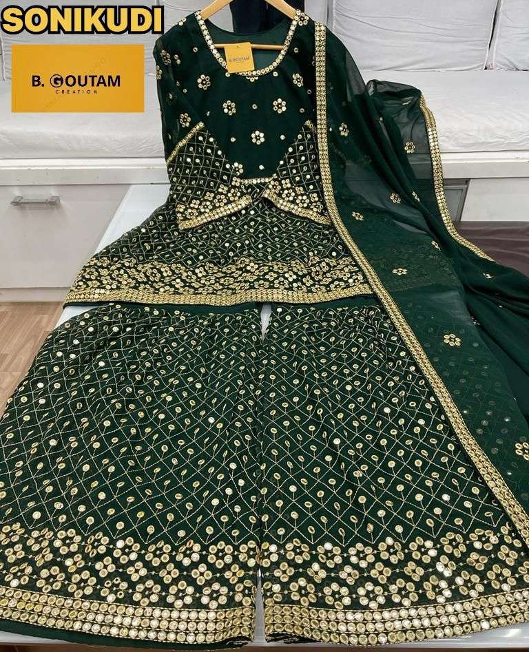 B GOUTAM CREATION SONIKUDI DESIGNER PURE BLOOMING GEORGETTE SUIT