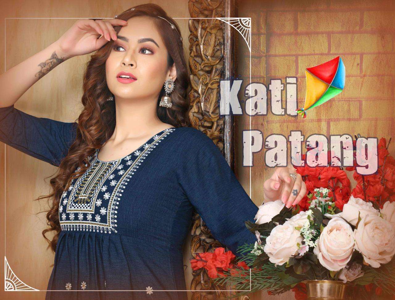 beauty queen kati patang series 01-08 Heavy Liquid Rayon 14 Kg kurti