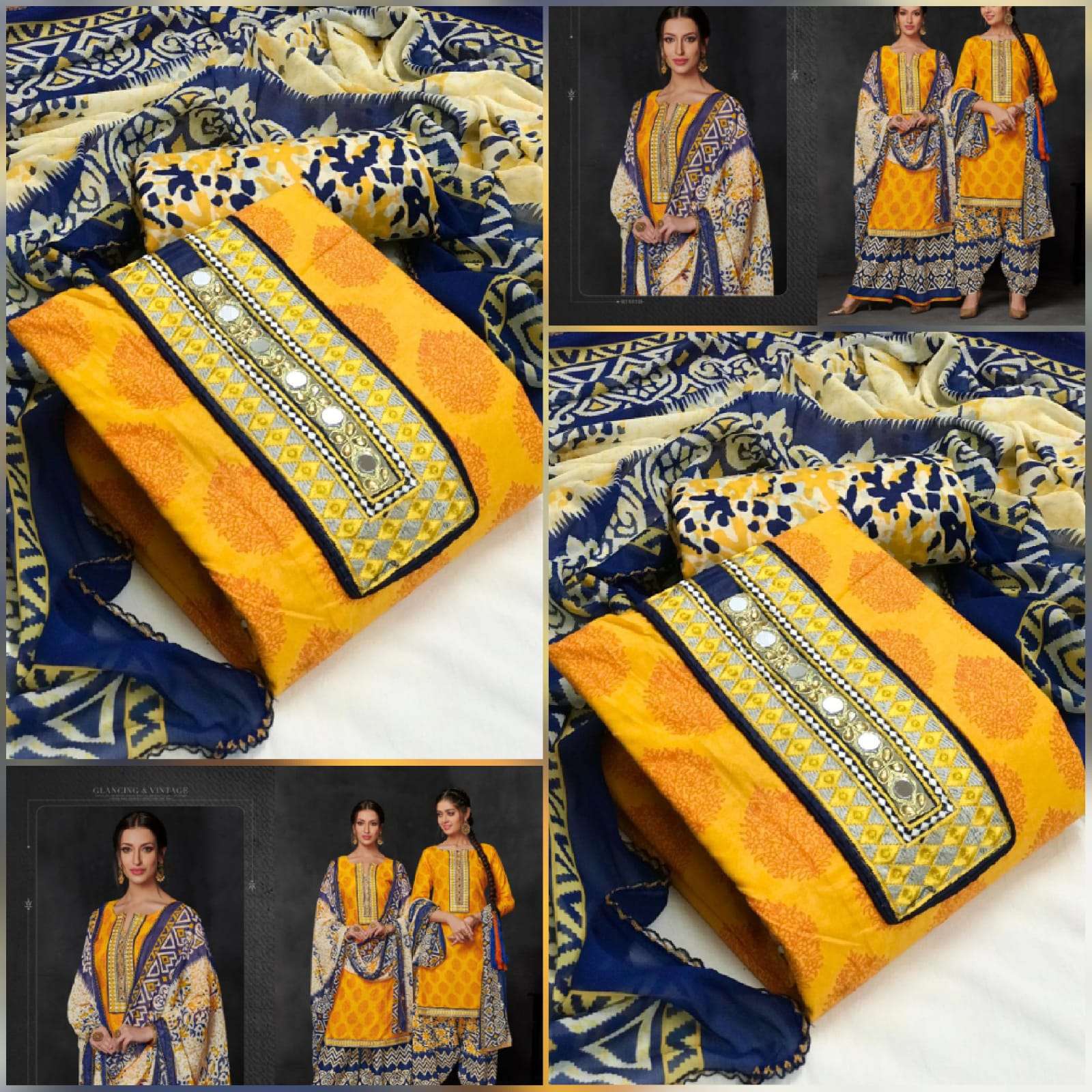 BT-07 DESIGNER SEMI LAWN COTTON PRINT NON CATALOG SUITS