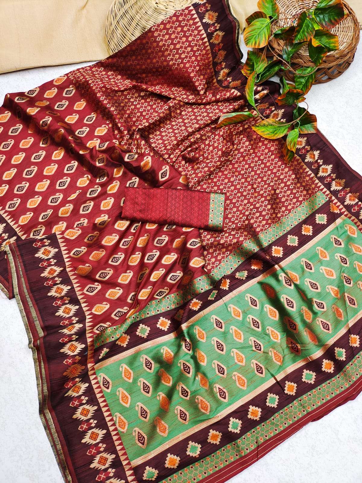 BT-10 DESIGNER PURE TUSSAR SILK NON CATALOG SAREE 