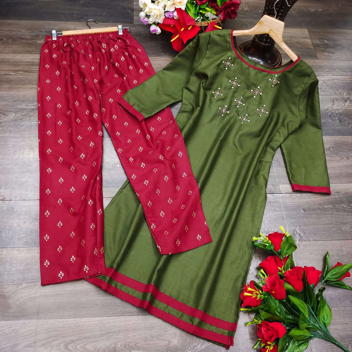 BT-15 DESIGNER SLUB COTTON KURTI 