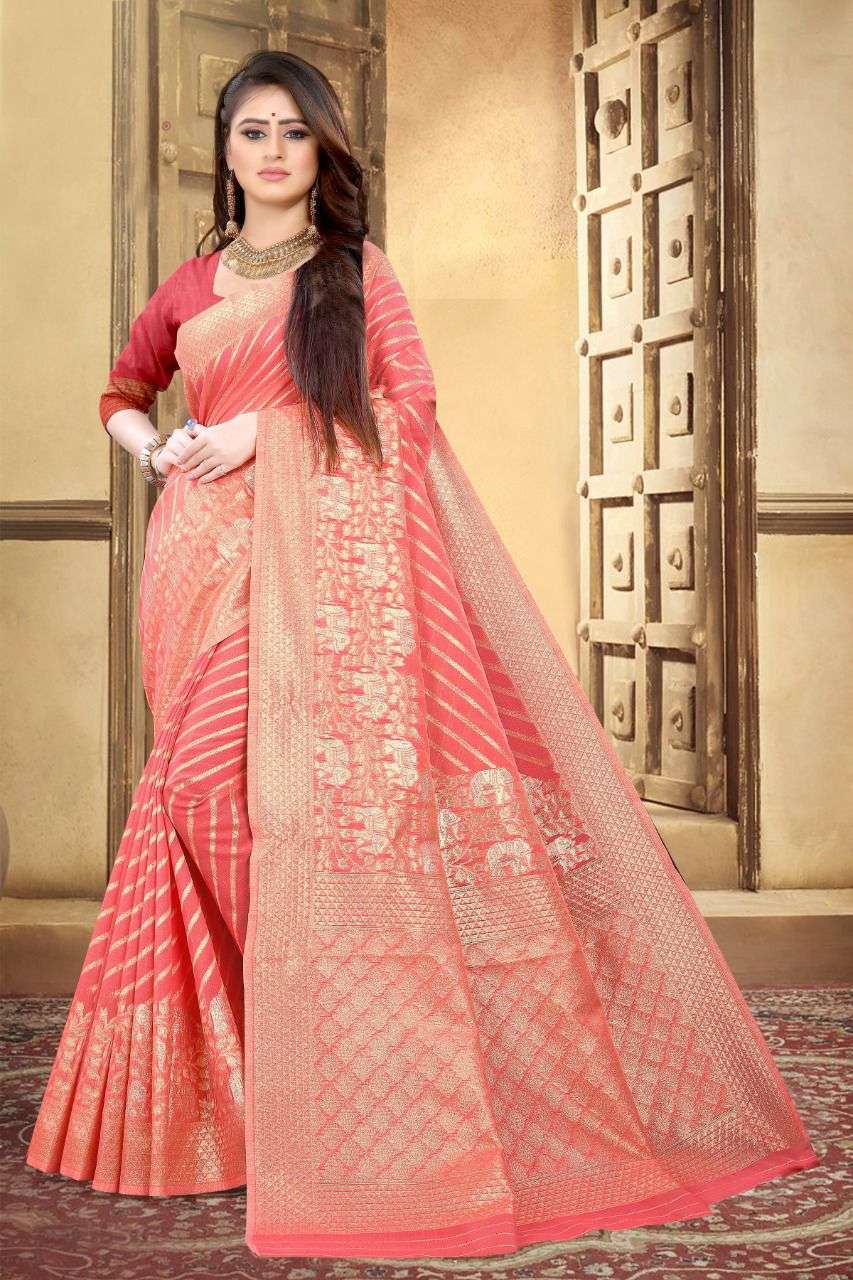 Cindrella sarees chanderi Silk saree with blouse 