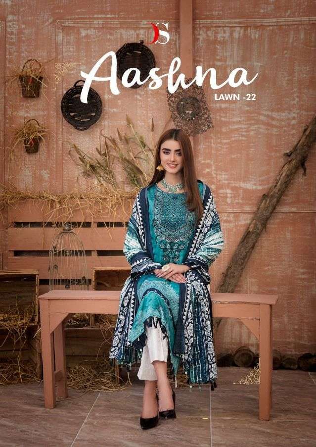 deepsy suit aashna lawn 22 1331-1337 Pure cotton with embroidery suit