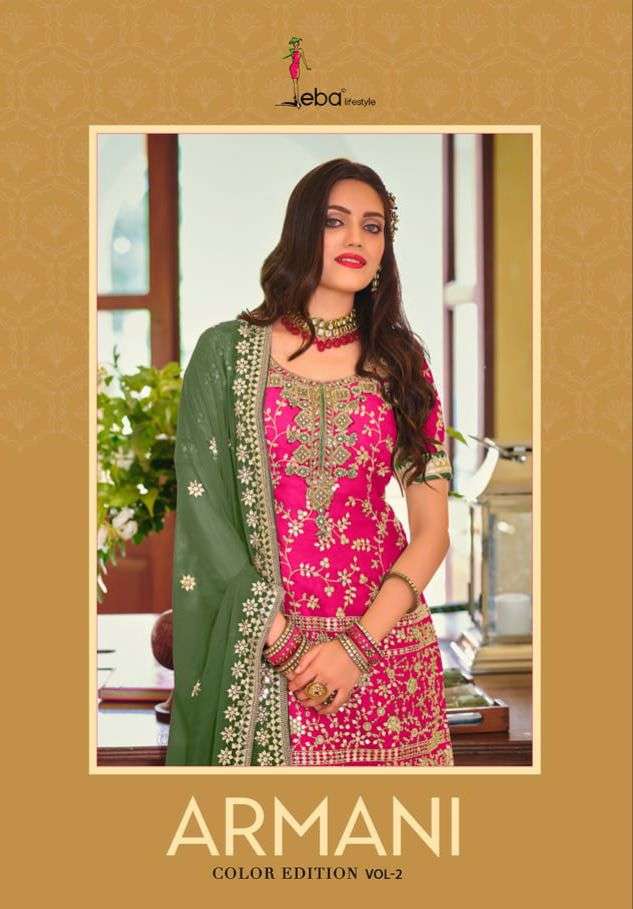 eba lifestyle armani color edition vol 2 series 1364 faux georgette suit 