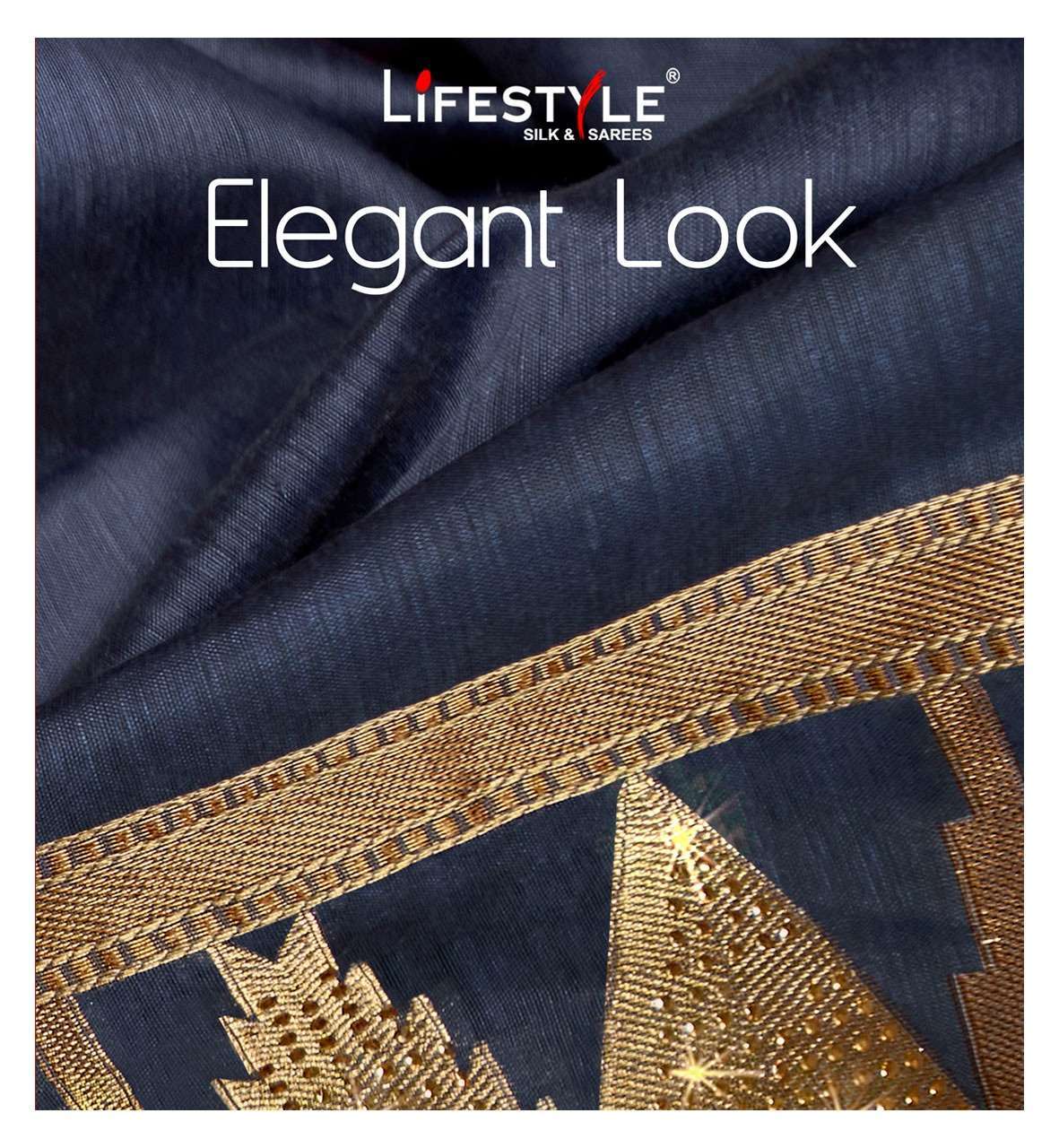 ELEGANT LOOK VOL 1 BY LIFESTYLE CHANDERI SILK DAILY WEAR FANCY SAREE